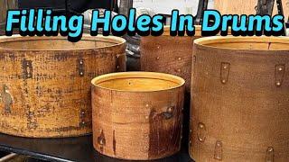 Drum Restoration, Drum Repair, John Bonham Green Sparkle Ludwig Drum Set Build  PT. 2