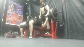 365 pound RAW/Paused Bench Press (Big Tex Gym)