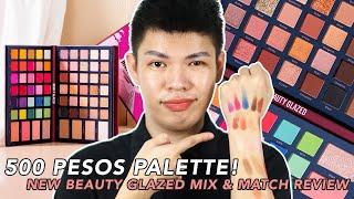 NEW 500 PESOS SHOPEE EYESHADOW PALETTE! BEAUTY GLAZED MIX & MATCH EYESHADOW PALETTE REVIEW