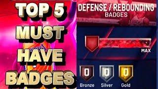 TOP 5 MUST HAVE BADGES: DEFENSE EDITION! NBA 2K20 MOST OP BADGES!