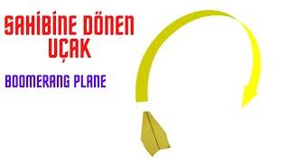 Kağıttan Sahibine Dönen Uçak Yapımı / Boomerang Plane Origami