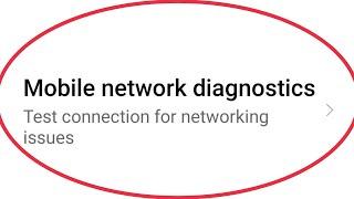 How To Use Mobile Network Diagnostic Settings || Mobile network diagnostics kaise use kare in Redmi