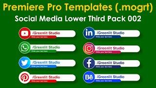 Premiere Pro Template - Social Media Lower Thirds Pack 002 ( mogrt file Free Download )