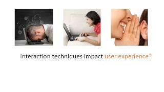 User Experience of On-Screen Interaction Techniques: An Experimental Investigation of Clicking, ...