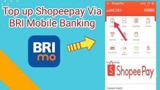 Cara isi Saldo Shopeepay Lewat BRImo | top up shopeepay via BRI Mobile Banking