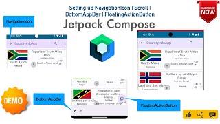 Scaffolding NavigationIcon | BottomAppBar |  FloatingActionButton: Jetpack Compose - 25