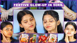 DIWALI GLOW-UP in just 50₹  BUDGET FRIENDLY TIPS | INSTANT Result | #nofilter #skincare