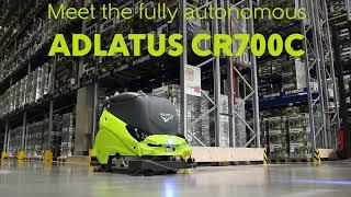 ADLATUS CR700C Vollautonomes Reinigungsroboter-System (Walzensystem) mit Servicestaion S700C