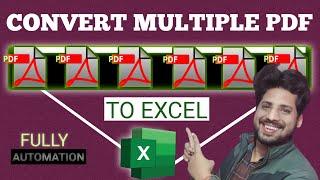 How to Convert Multiple Pdf In One Excel | Import Pdf to Excel | Combined Multiple Pdf Into One Exl