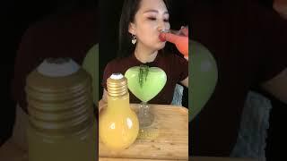 [ASMR] Drinking Colorful Beverages || Drinking Sound Asmr  #Shorts