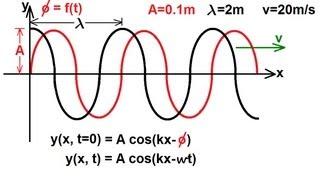 Physics 19  Mechanical Waves (7 of 21) Wave Equation, Phase Difference, t=2s