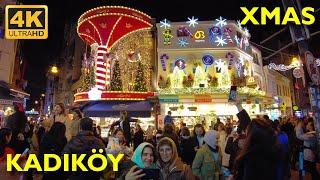 Experience the REAL Istanbul! Kadıköy Walking Tour 4K UHD Christmas Time