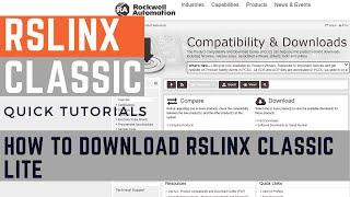 RSLinx Classic | How to download RSLinx Classic Lite