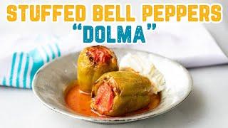 AUTHENTIC TURKISH COOKING TECHNIQUE: “DOLMA”  | Stuffed Bell Peppers Recipe 🫑