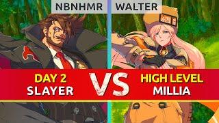 GGST ▰ NBNHMR (Slayer) vs WALTER (Millia). Gameplay