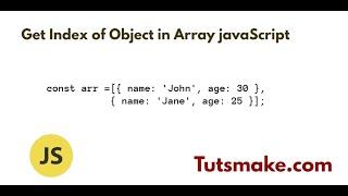 Find Index of Object in Array javaScript