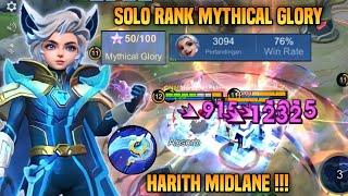 SOLO RANK MYTHICAL GLORY HARITH MIDLANE ! HARITH Surzz AS 3000 MATCH ! HARITH TOP 1 GLOBAL - MLBB