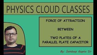 Force of attraction between two plates of a parallel plate capacitor