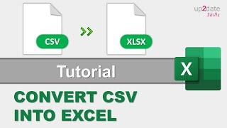 How to convert a CSV file to an XLSX file using Microsoft Excel