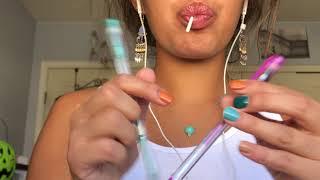 ASMR- LOLLIPOP, MOUTH NOISES, PEN CAP NOISES, WRITING, WHISPER