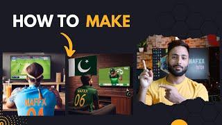 AI Image Name on Pakistan Jersey | Indian Cricket Jersey Watching Match on TV