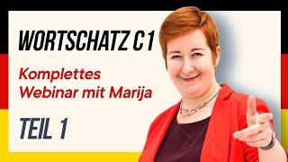 Deutsch Wortschatz C1 (Teil 1) | Webinar von Marija Dobrovolska