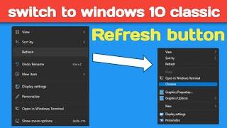 how to enable the refresh button on windows 11 | missing refresh option on windows 11