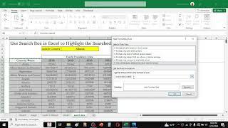 How to Create a Search Box in Excel and Highlight the Found Value