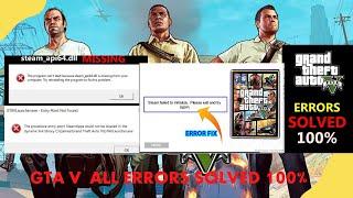 steam Failed To Initialize Please Exit and Try || permanent solution ||  GTA V Error Solved 