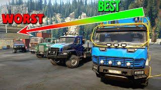 The Best & The Worst Truck of Each Class | Snowrunner