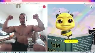 Live Video Trolling (BEE STINGER) big man beholds the BBS