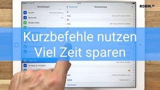 iPad Tutorial - Kurzbefehle - Deutsch #iOSeinsteiger