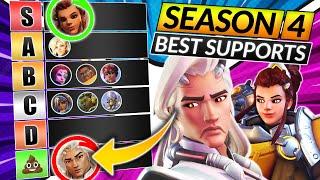 NEW SEASON 4 TIER LIST - BEST and WORST SUPPORT HEROES to Rank Up! - Overwatch 2 Ranked Guide