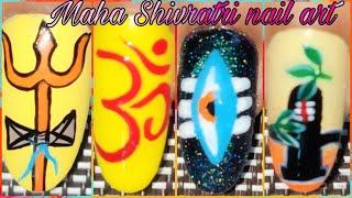 Maha Shivratri nail art | nail art