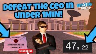 Defeat the CEO in UNDER A MINUTE with this GLITCH!! | Roblox Jailbreak