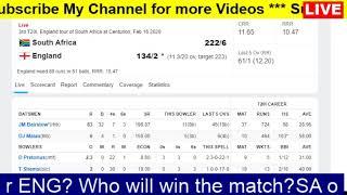 England Vs South Africa 3rd T20  2020