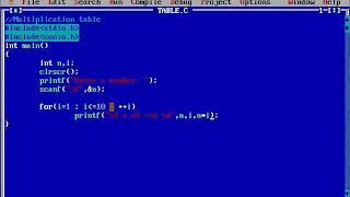 C Program to Generate Multiplication Table