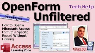 How to Open a Microsoft Access Form to a Specific Record Without Filtering