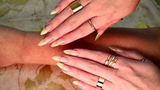 ASMR | Aggressive fast arm scratching with long sharp bare nails and gold rings!