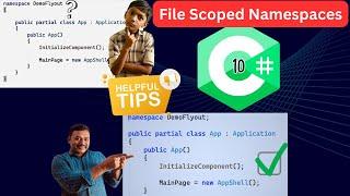 File scoped namespaces - C# 10 feature #microsoftlearn