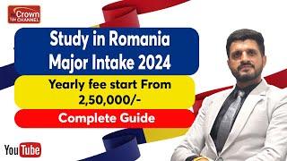 Study in Romania 2024 - Major Intake, Low Tuition Fees & Documents | Study in Schengen Country