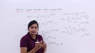 Deriving Fourier Transform From Fourier Series