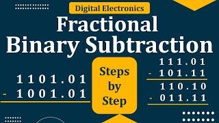 Fractional binary subtraction | Binary Subtraction of fractional Number | Number System