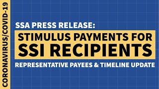 Stimulus Payments for SSI with Representative Payees