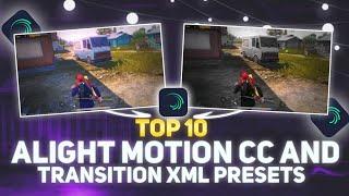 TOP 10 PUBG ALIGHT MOTION CC AND TRANSITION XML PRESETS PACK || @Crazy_VFX