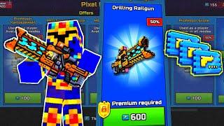 Pixel Pass Store Drilling Railgun | High Damage Sniper - Pixel Gun 3D