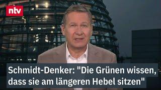 Schmidt-Denker: "Die Grünen wissen, dass sie am längeren Hebel sitzen" - Kein Einlenken in Sicht