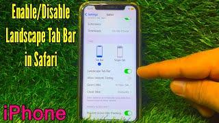 How to Enable or Disable Landscape Tab Bar in Safari on iPhone X