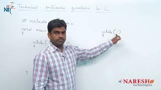 Input Output | C Technical Interview Questions and Answers | Mr. Srinivas