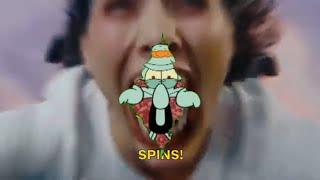 Squidward Interrupts a random "Spins" Ad